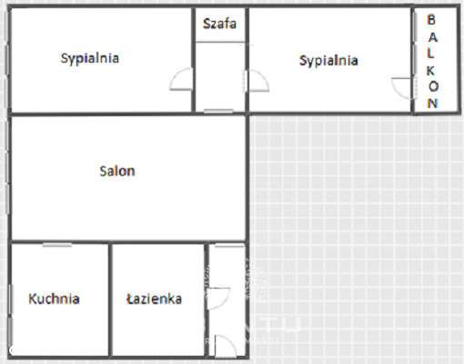 3 pokoje | Balkon | Do remontu |-5