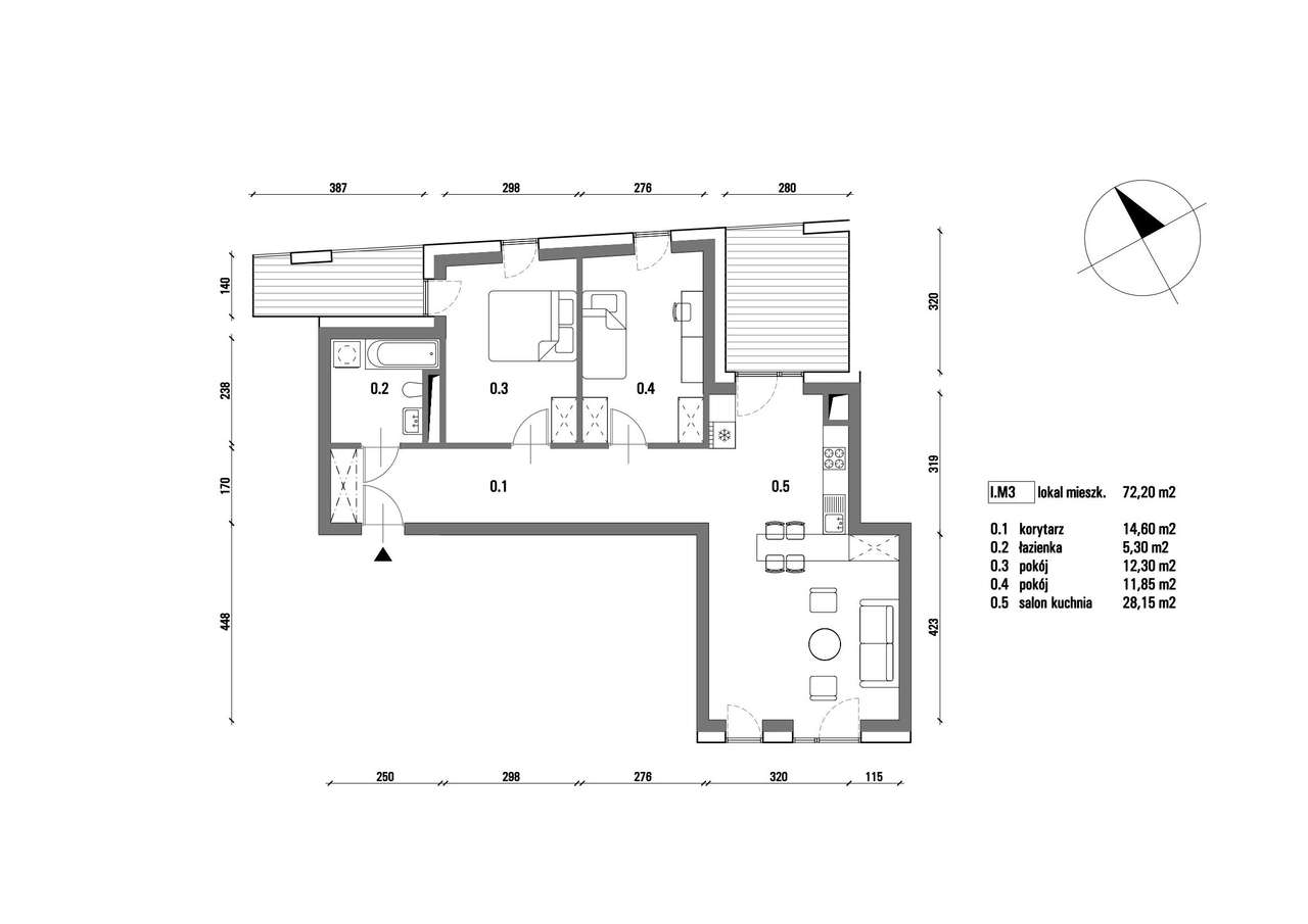 Westerplatte 5a | mieszkanie 3-pok. | I.M3 - Pełny obrazek: 2/9