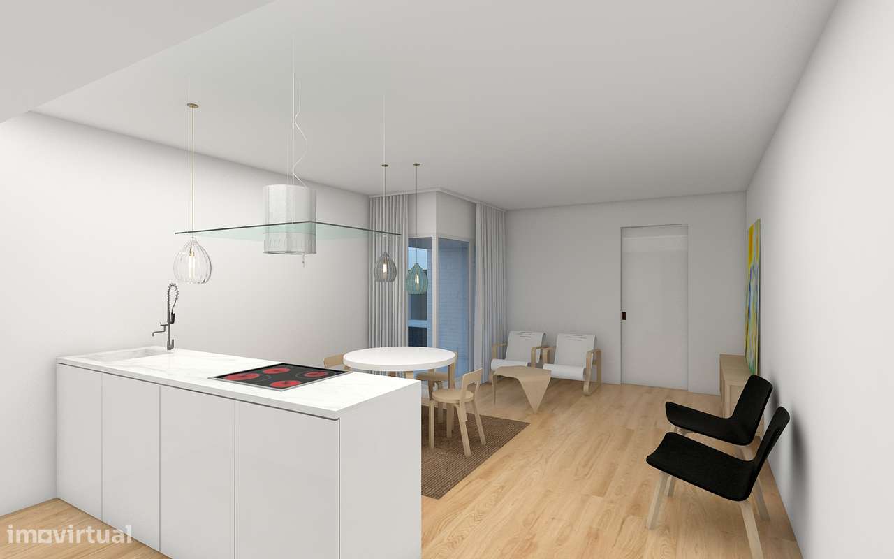 Apartamento T2 novo com piscina e garagem-42