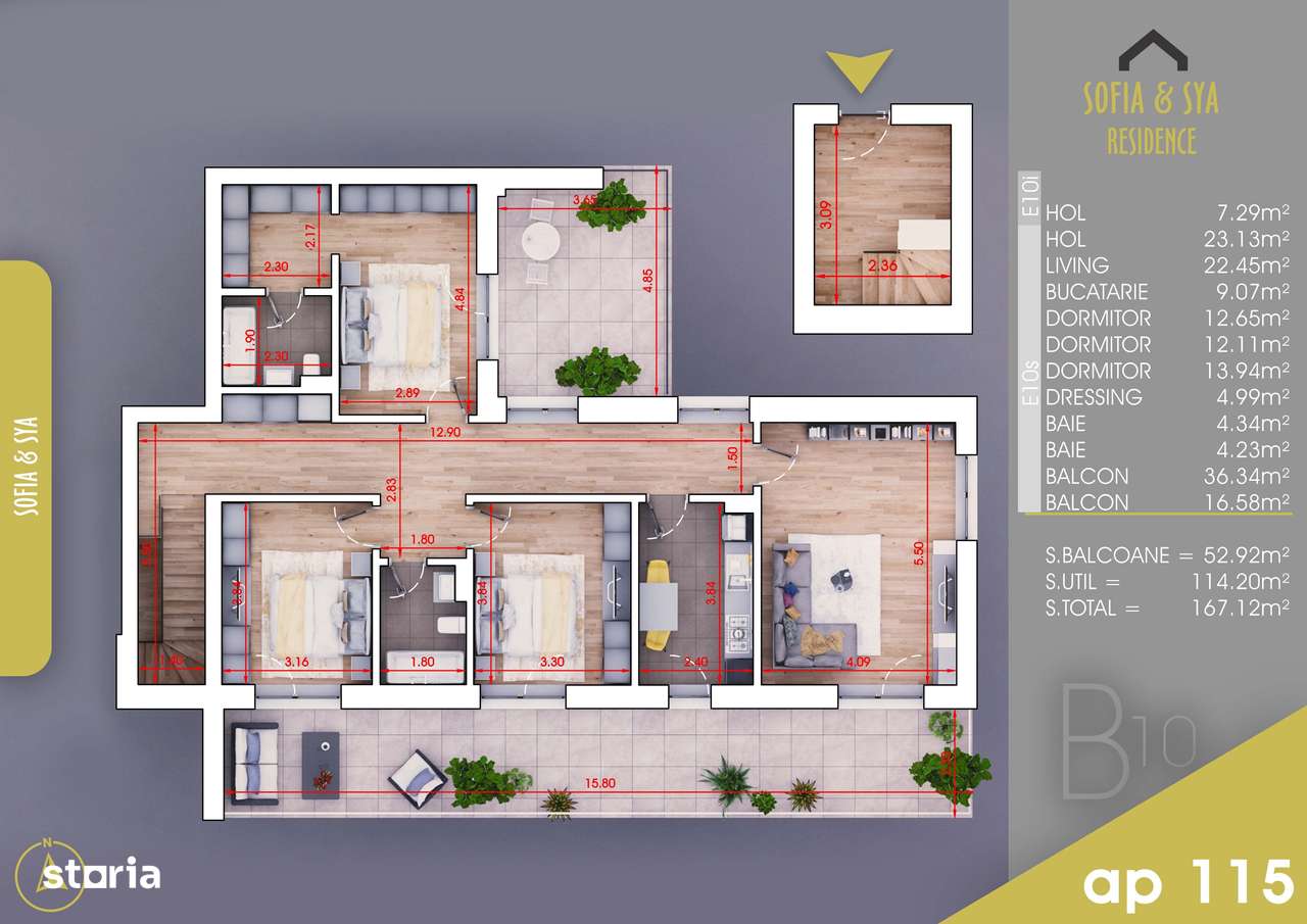 AP. 4CAM.+LOC DE PARCARE INCLUS / BLOC FINALIZAT,MUTARE IMEDIATA! - Imagine principală: 1/4