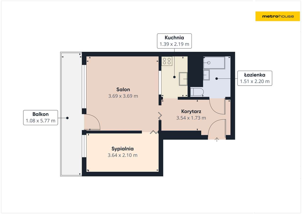 2 pokoje, parter, balkon, niski czynsz.-16