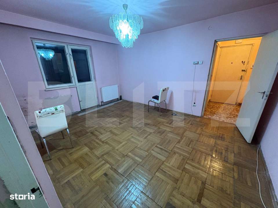 Apartament cu 2 camere, 37 mp, cu balcon si centrala - Imagine principală: 5/6