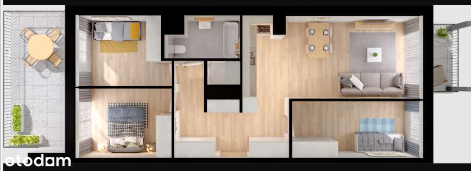 Nowe, 4 pokoje, 2 balkony, Industria, bez pośredników-3