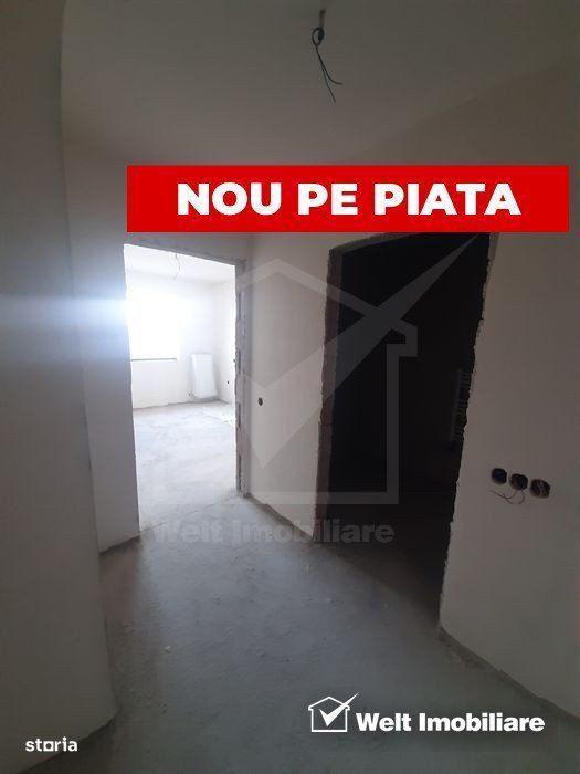 Apartament de 3 camere, semifinisat, terasa, in imobil nou, finalizat