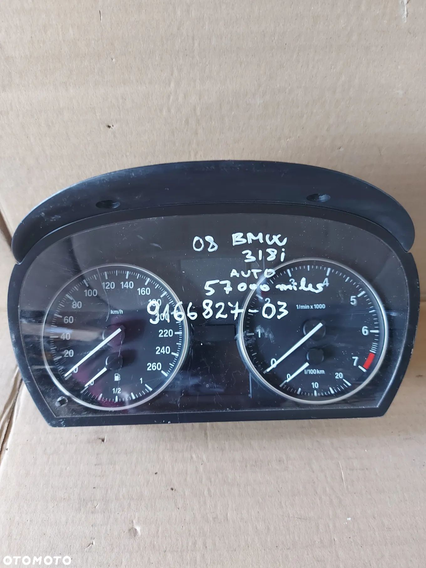 LICZNIK ZEGAR BMW E90 AUTO 57000 MILES 9166827-03 - 1