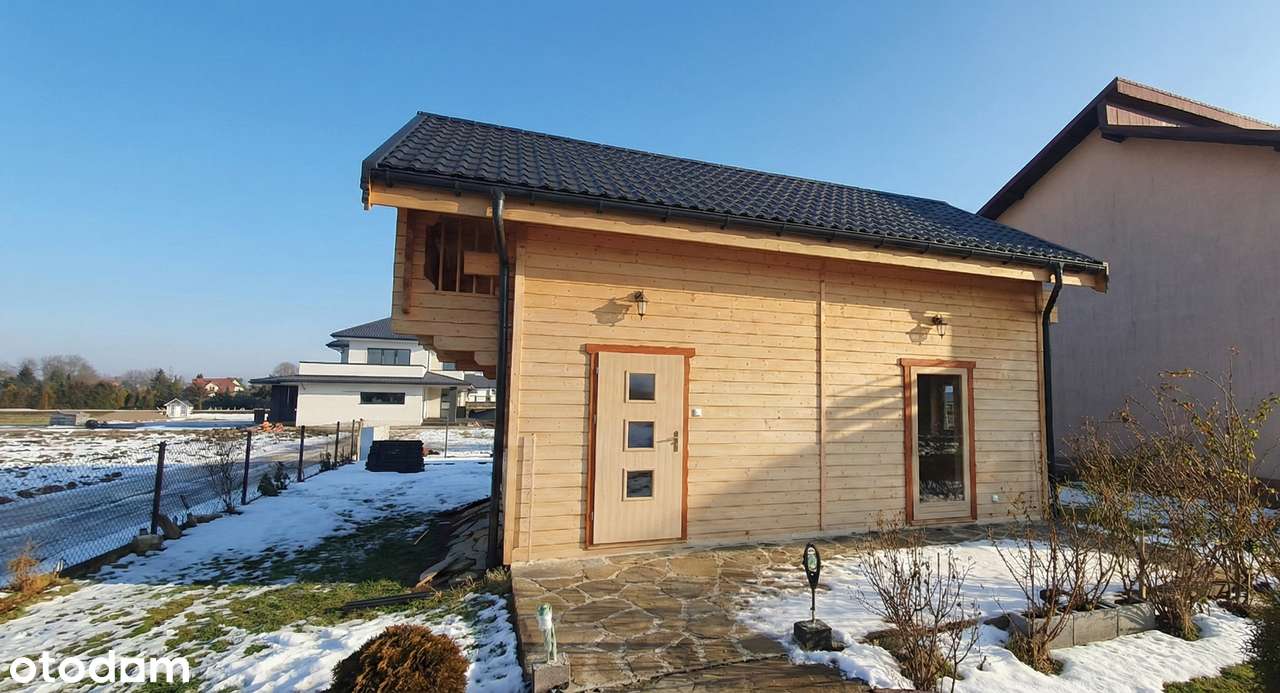 Uroczy, całoroczny dom drewniany 70m2 + zadaszony taras 14 m2-3