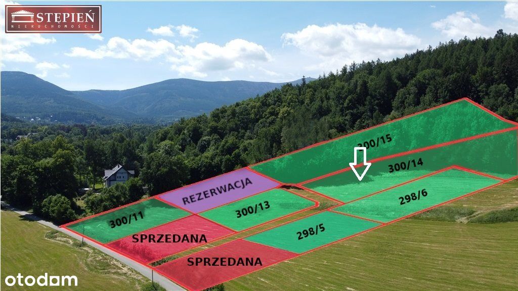 Duża, widokowa działka z lasem w Miłkowie