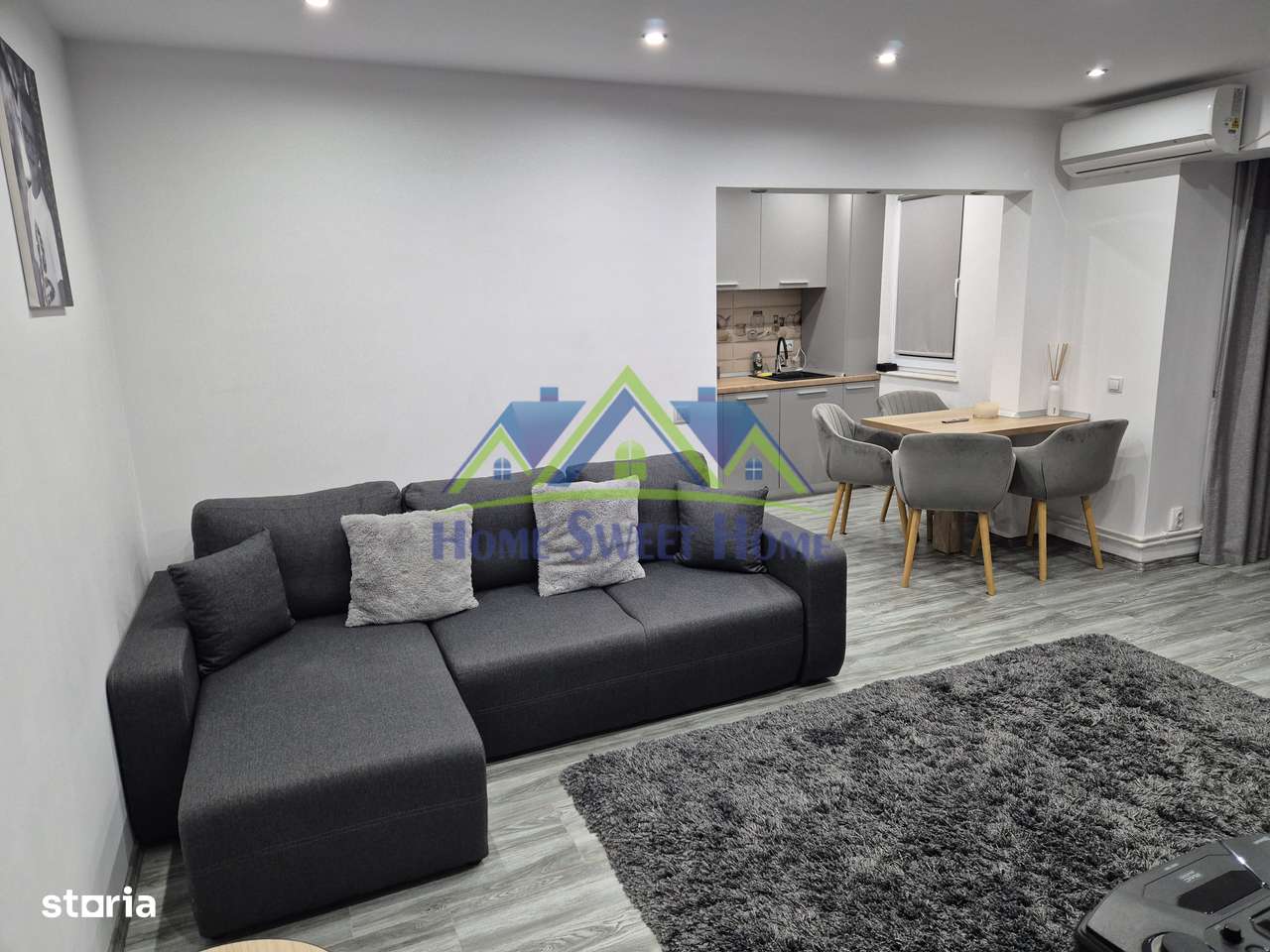 Ap. 2 camere, M5, etaj 3, bl.25, NOU, mobilat, SCHIMB cu CASA/TEREN! - Imagine principală: 2/6