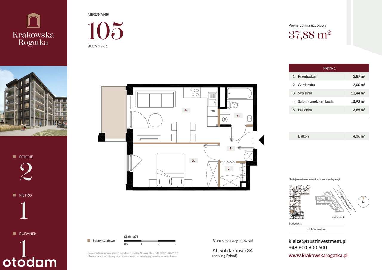 Krakowska Rogatka | mieszkanie 2-pok. | 1_105 - Pełny obrazek: 3/8