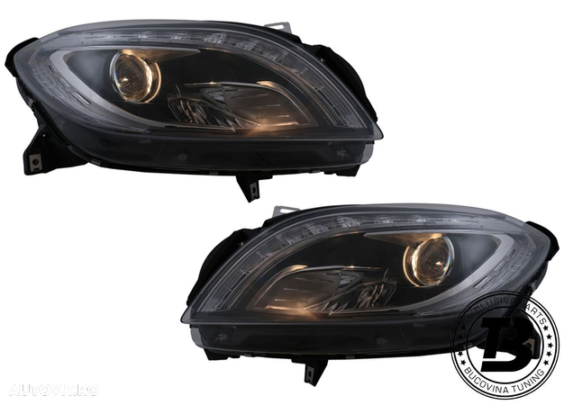 Faruri LED compatibile cu Mercedes ML W166 Black Design - 4