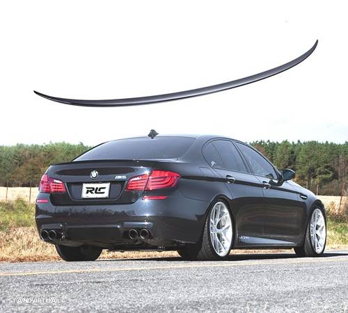 AILERON LIP SPOILER TRASEIRO PARA BMW SERIE 5 F10 PRETO BRILHANTE - 1