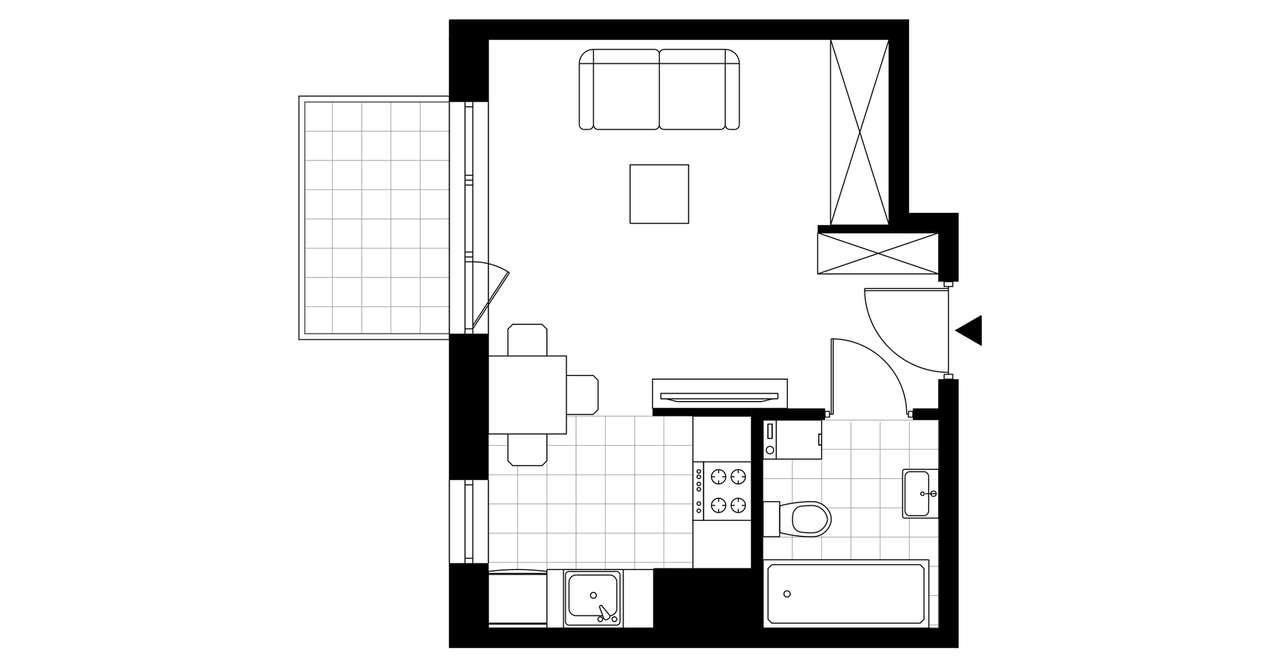 Ursus Classic | mieszkanie 1-pok. |C1_44 - Pełny obrazek: 4/9