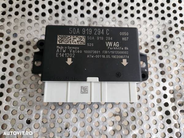 Modul Ecu Calculator Senzori Parcare Vw T-Roc T-Cross Golf Passat Tiguan Touran Seat Skoda Dupa 2017 Cod 5QA919294C - 5