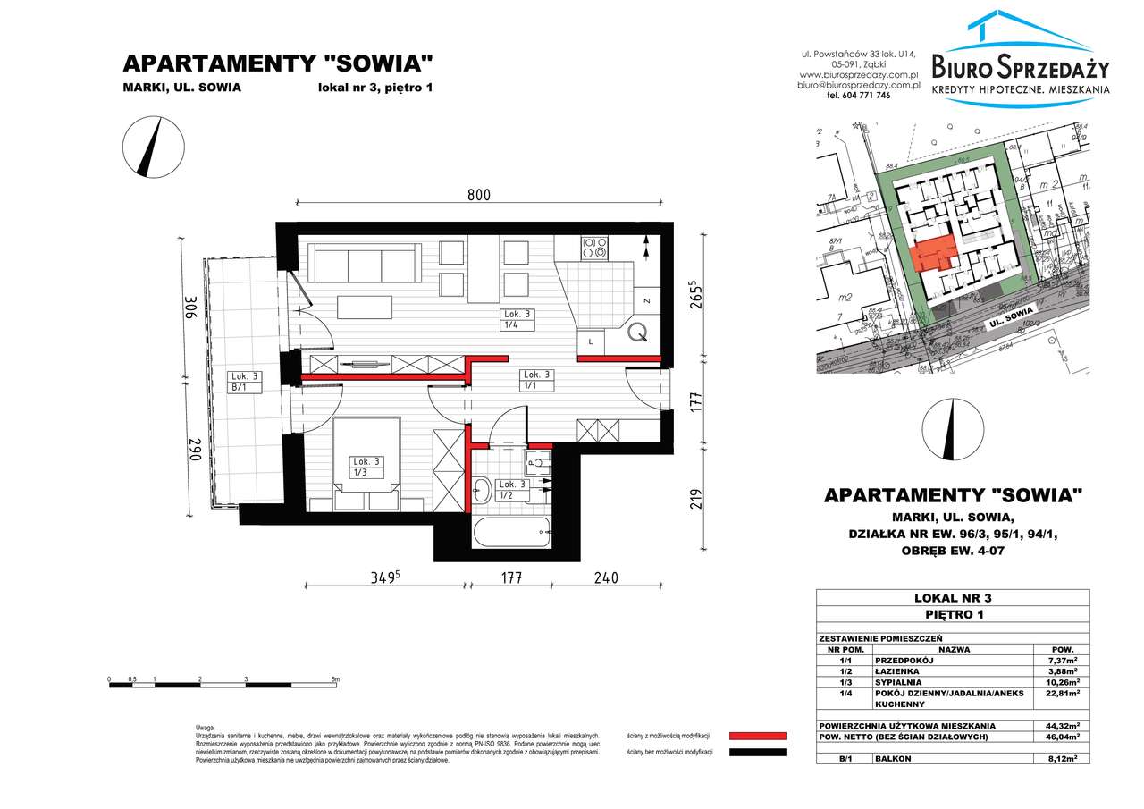2 POKOJE W APARTAMENTOWCU Z DUŻYM BALKONEM - Pełny obrazek: 3/9