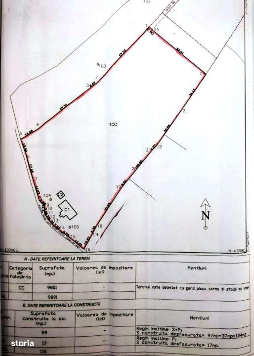 VANZARE TEREN INTRAVILAN SINAIA-CUMPATU Strada Zamora-9.801 mp-Comisio-6