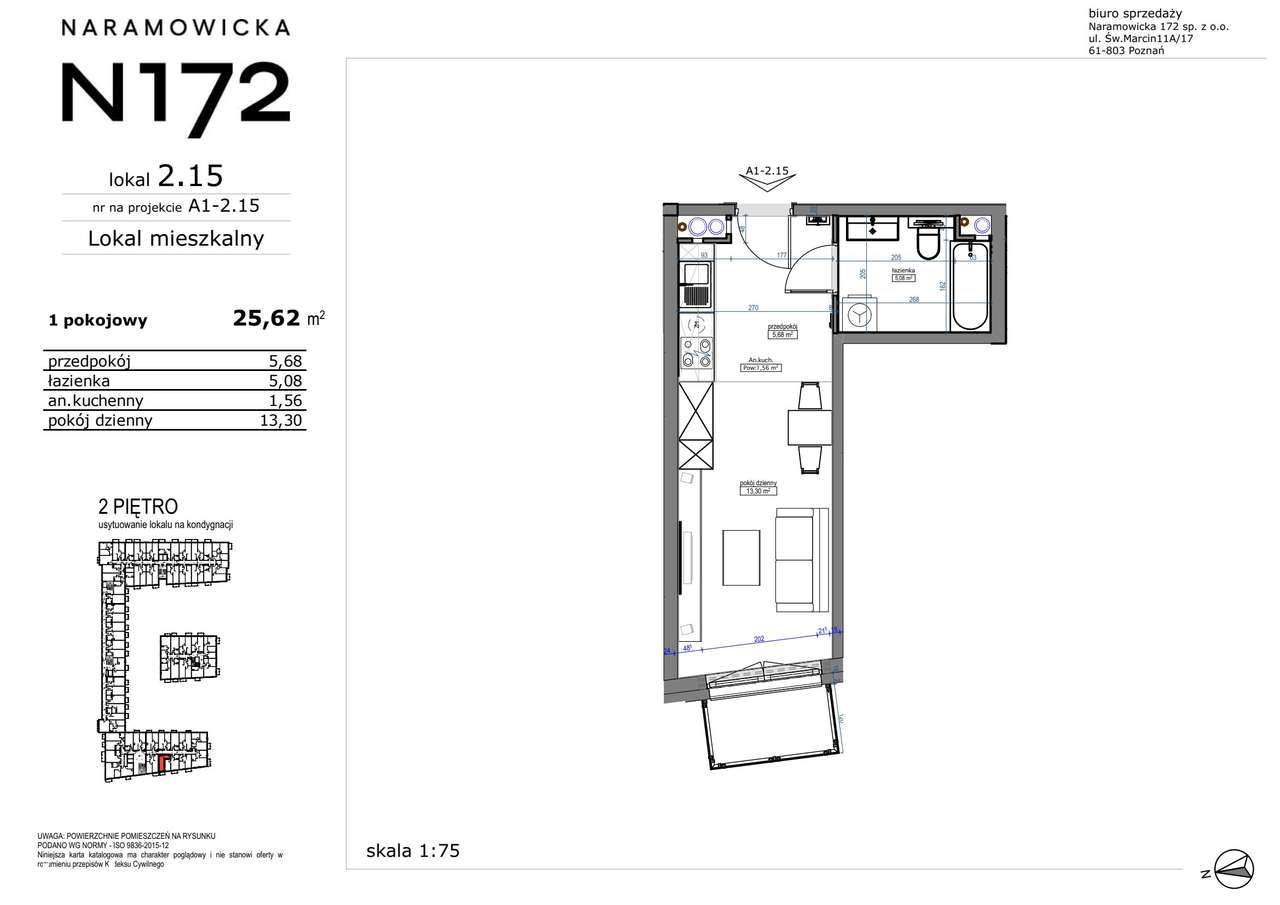 1-pokojowe mieszkanie 25m2 + balkon Bezpośrednio - Pełny obrazek: 2/9