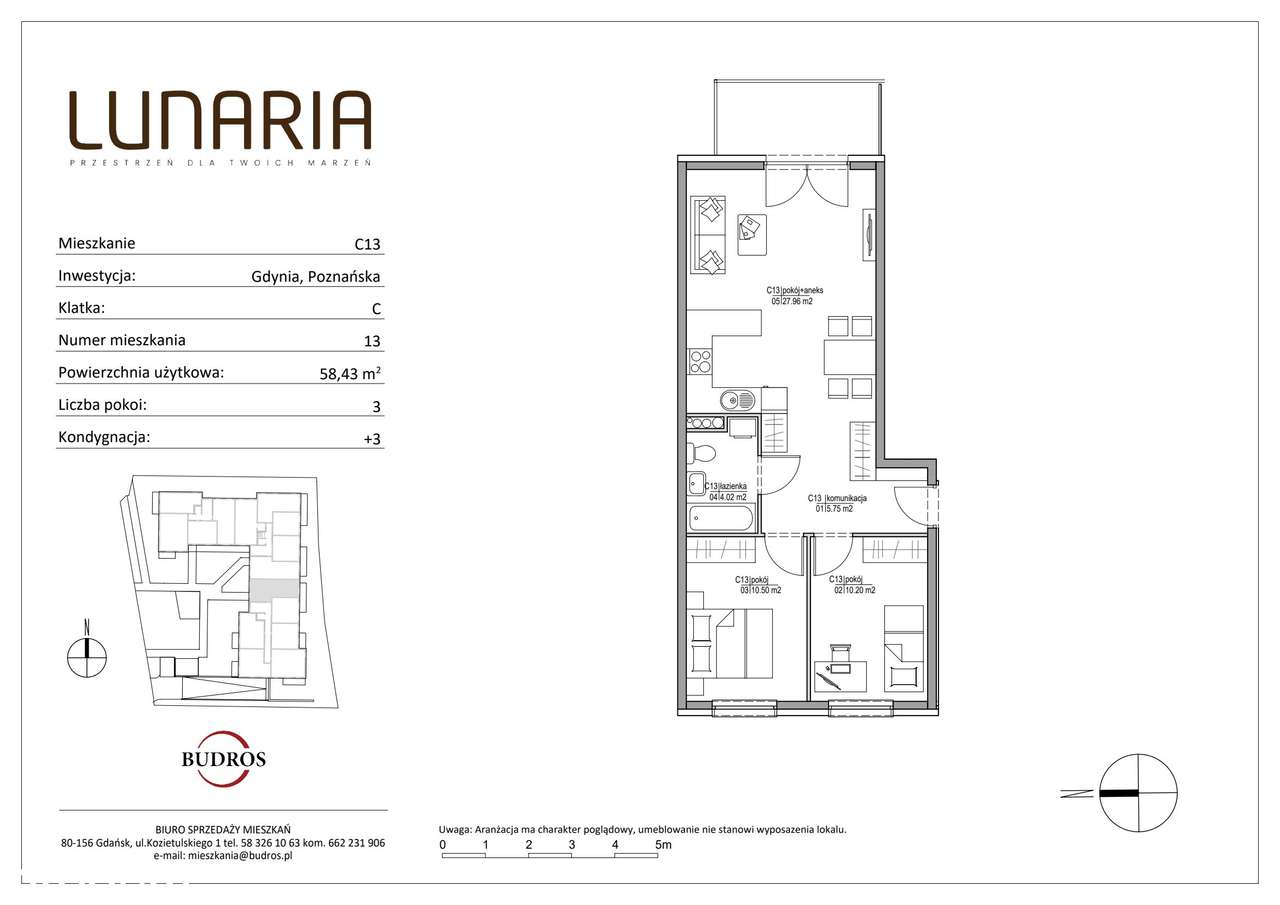 3-pokojowe mieszkanie 58m2 + balkon Bezpośrednio - Pełny obrazek: 2/9