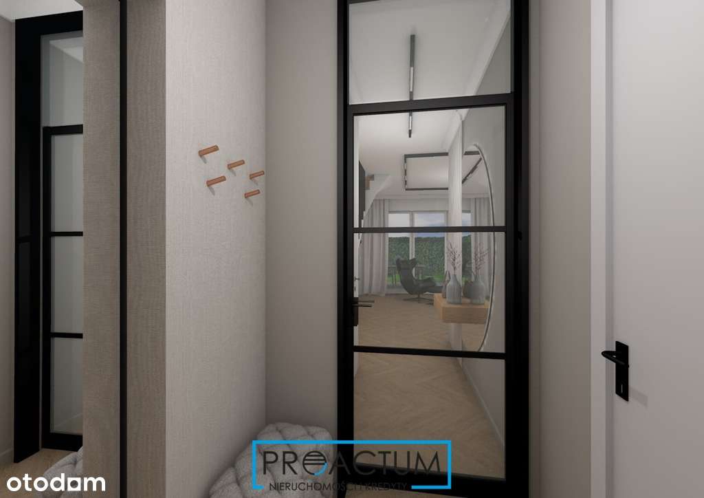 Nowoczesny dom szeregowy z ogródkiem i garażem-11