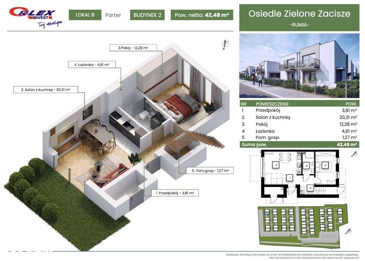2 pokoje, ogródek, Orlex Invest, Zielone Zacisze-4