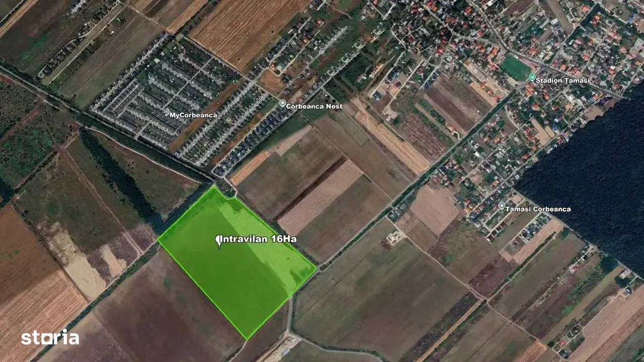 Teren intravilan 16 ha, acces dublu la asfalt, DR4-0