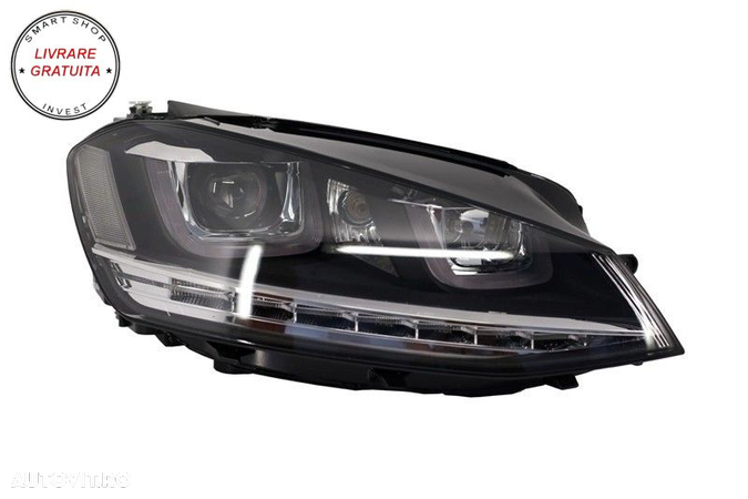 Faruri 3D LED VW Golf VII (2012-2017) R-Line LED Semnalizare Dinamica- livrare gratuita - 9