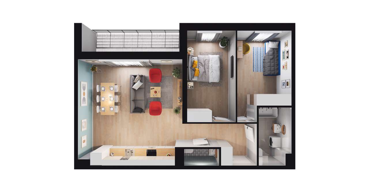 Fokus Bielany  | mieszkanie 3-pok. | 17 - Pełny obrazek: 3/8