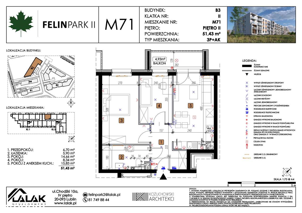 3-pokojowe mieszkanie 51m2 Bez Prowizji - Pełny obrazek: 2/9