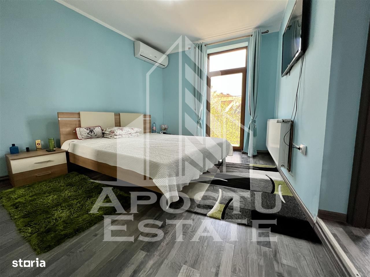 Apartament 2 camere, etaj 1, renovat, centrala proprie,  zona Traian