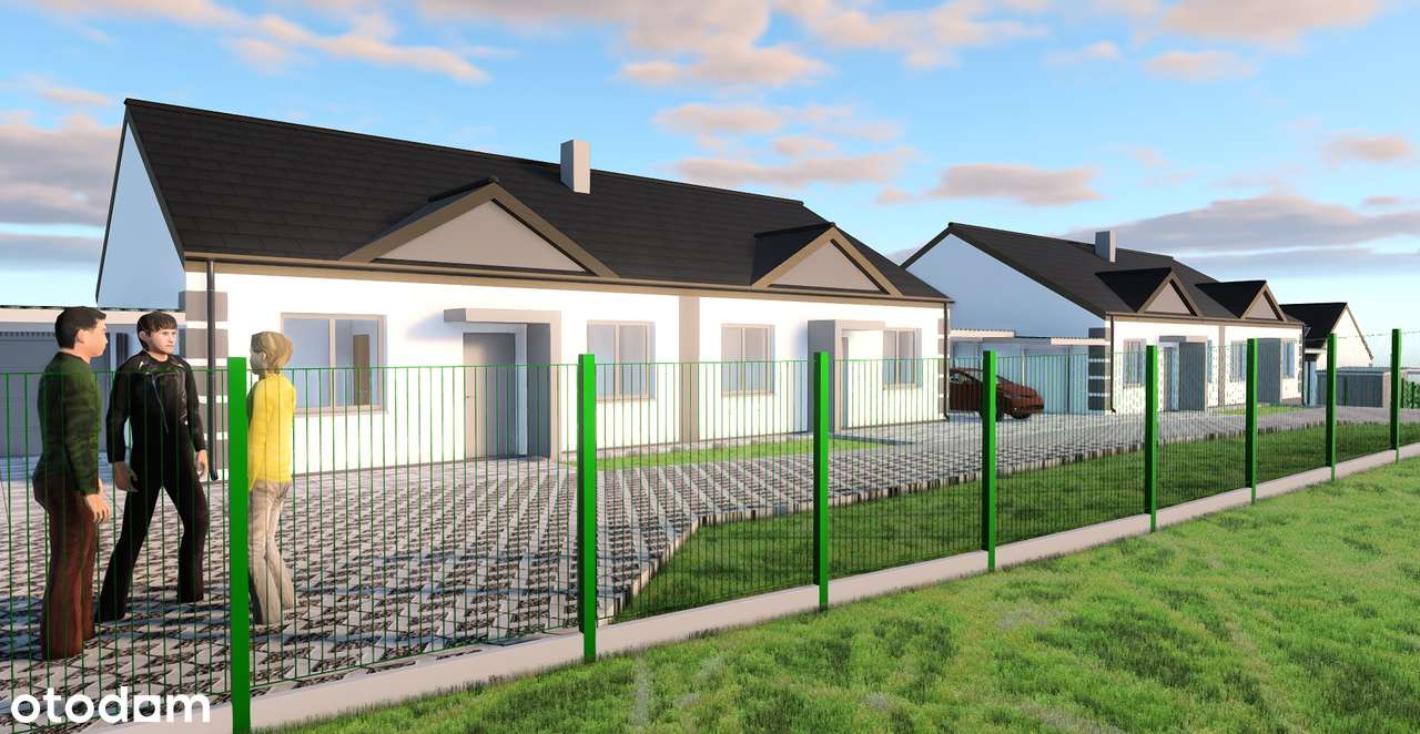 Nowe parterowe domy z pompą, fotowoltaiką, ogrodem-12