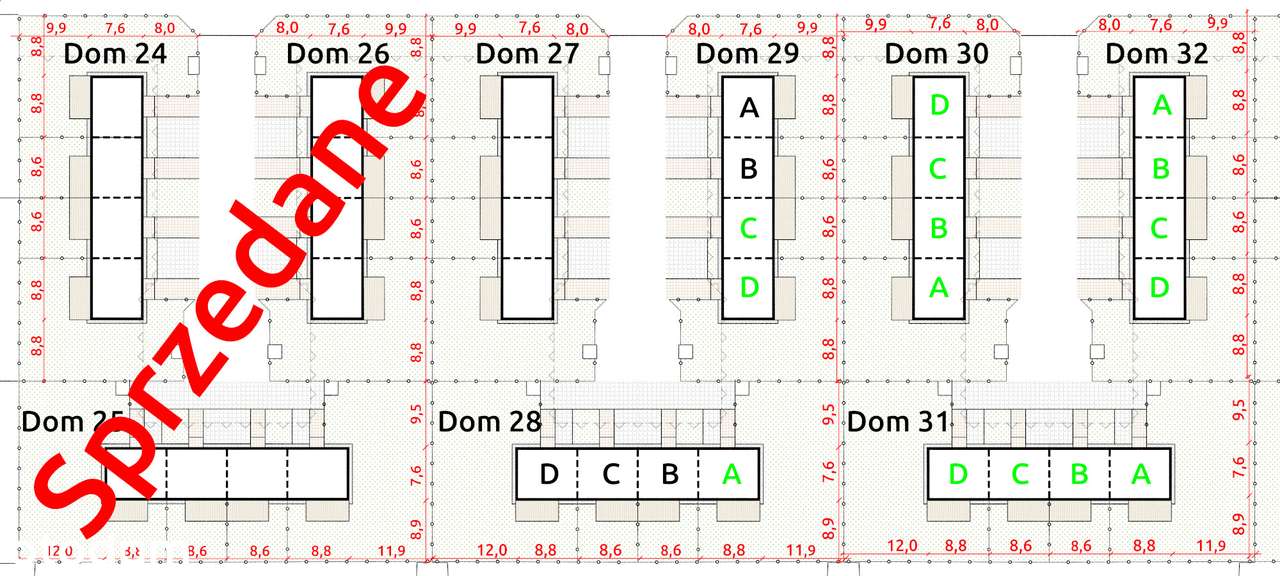 Mieszkanie w szeregu, 4 pokoje+salon, ogród nr 30D - Pełny obrazek: 4/9