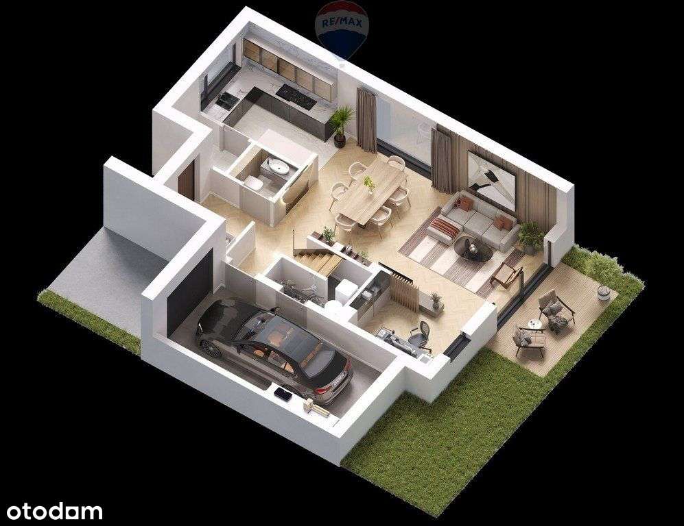 Nowoczesny dom bliźniak w Łazach 1_1A - Pełny obrazek: 5/6