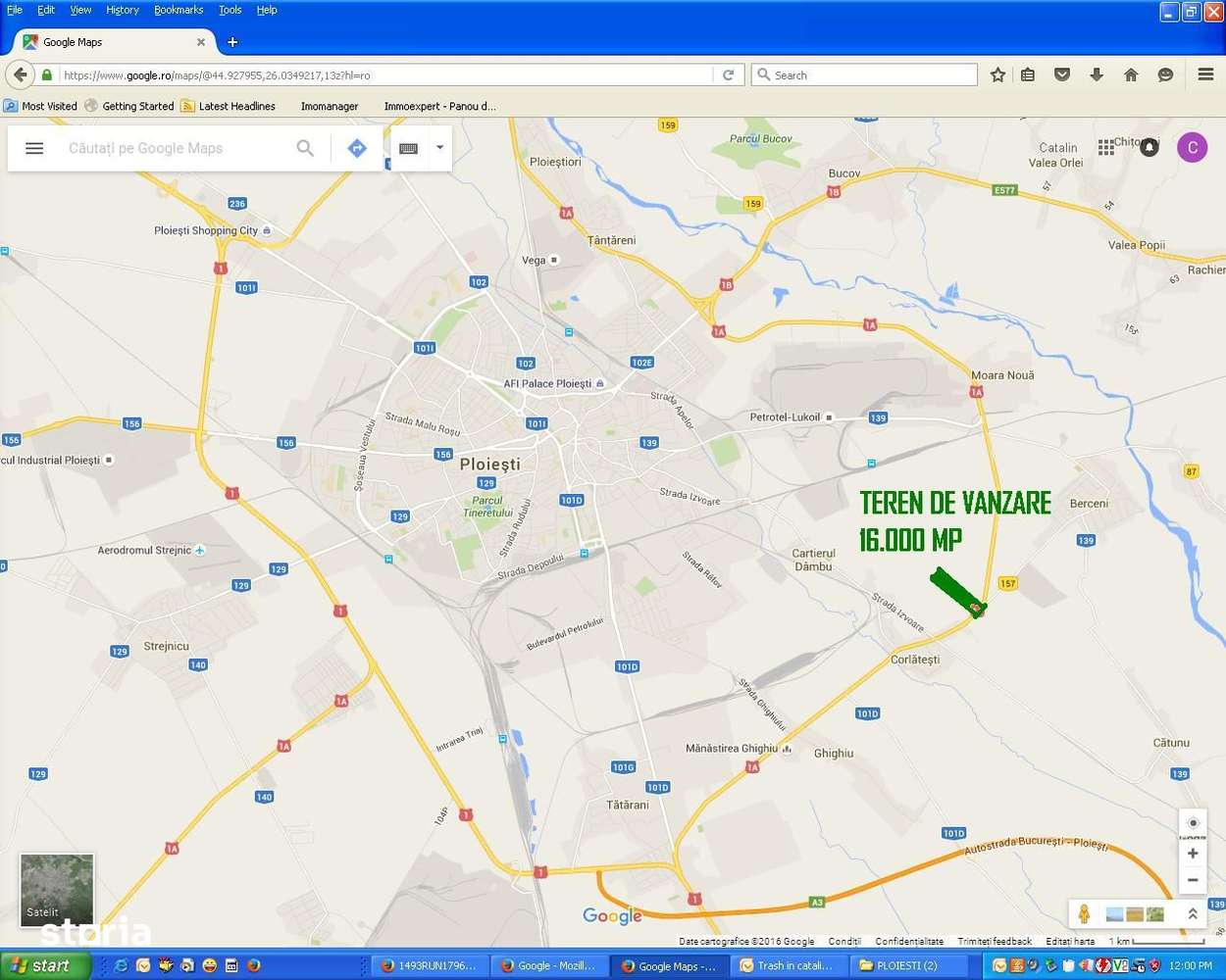 Teren 16.000 mp deschidere Centura Est Ploiesti - Imagine principală: 2/3