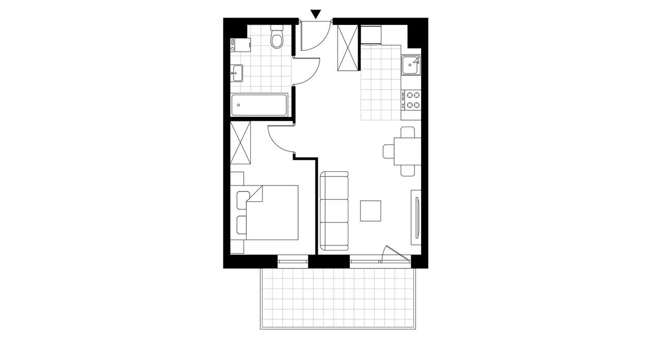 Nowe Miasto | apartament 2-pok. | B2.3.1 - Pełny obrazek: 4/9