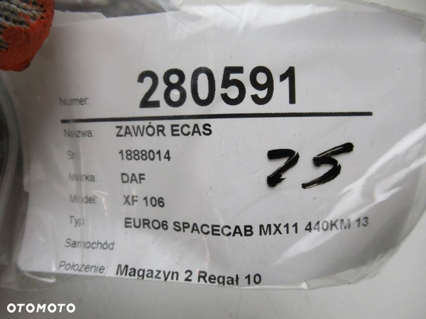 ZAWÓR ECAS DAF XF 106 2013-2022  1888014 - 9