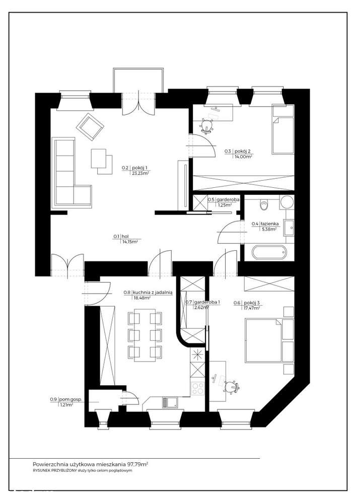Przestrzeń z duszą w sercu Pragi | 100 m² | Balkon-13