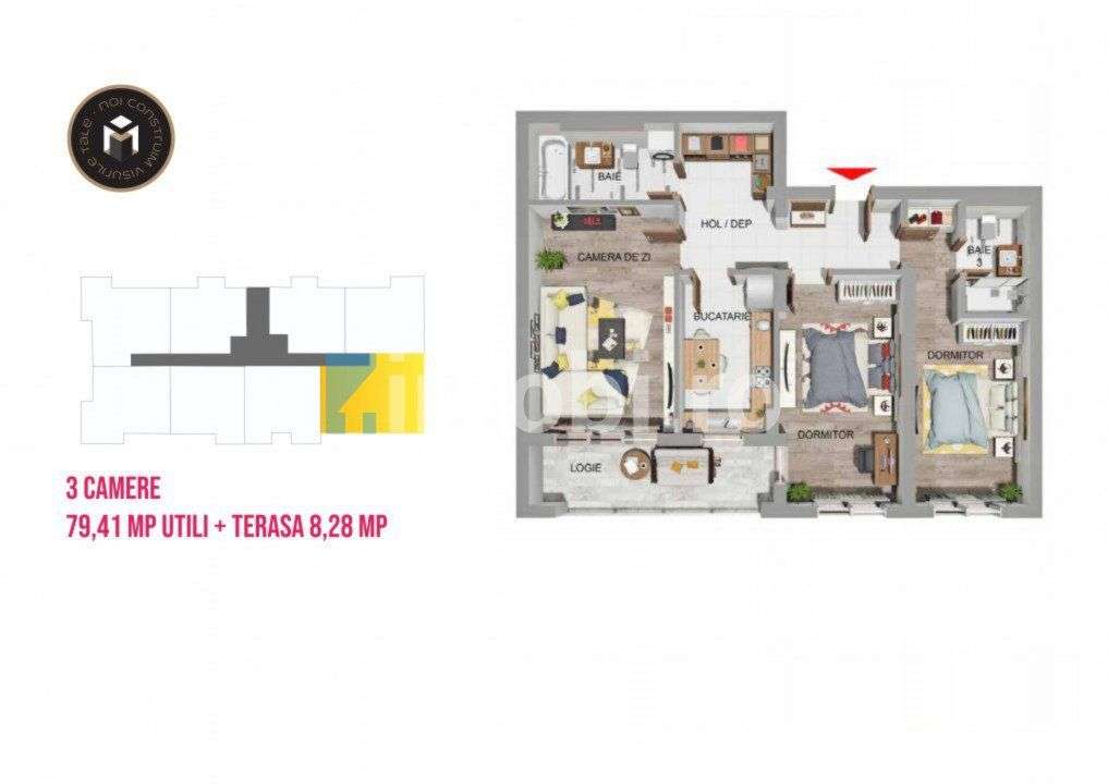 Apartament cu 3 camere +balcon si boxa, Targu Mures-3