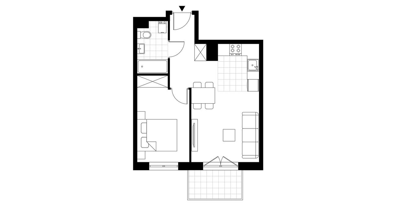 ul. Glogera | mieszkanie 2-pok. | G_6 - Pełny obrazek: 4/9