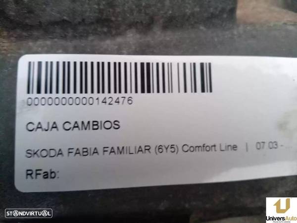 CAIXA VELOCIDADES SKODA FABIA I COMBI 2001 -EWT - 1