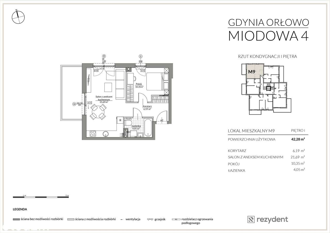 Miodowa 4 | mieszkanie 2-pok. | 9 - Pełny obrazek: 2/7