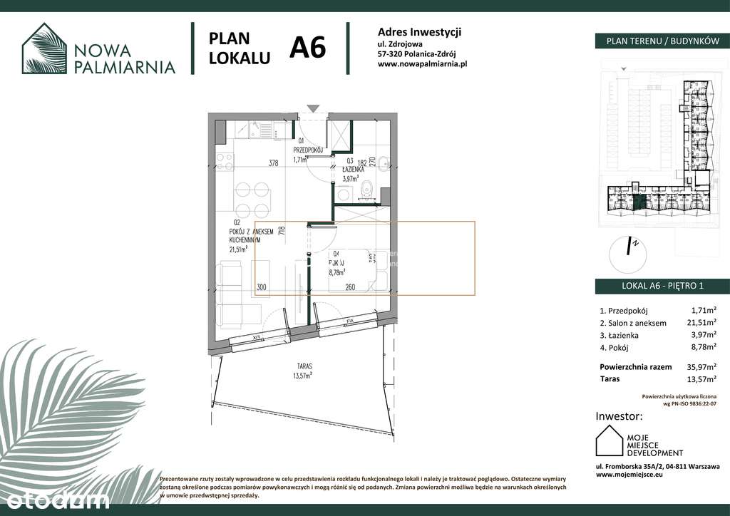 Apartament 35 m2 | Polanica-Zdrój | taras 13 m2 - Pełny obrazek: 2/5