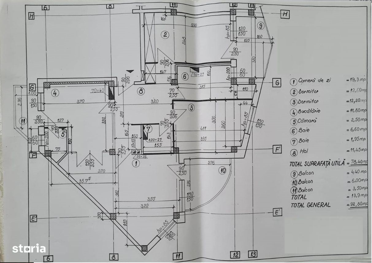 Vând apartament 3 camere, cca.88 mp, Ultracentral -Hunedoara