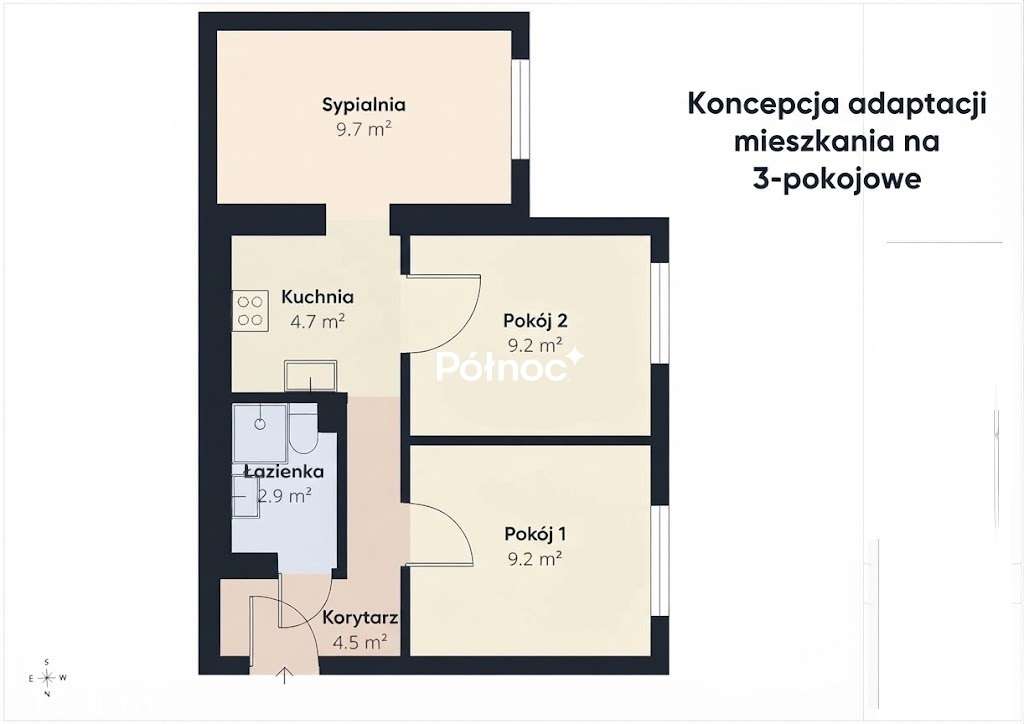 Mieszkanie inwestycyjne 42,18 m² | Centrum | 2–3 pokoje-7