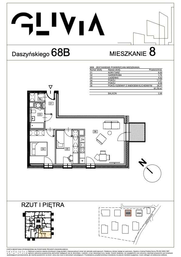 Mieszkanie B08 - duże M3 w centrum Gliwic - Pełny obrazek: 4/9