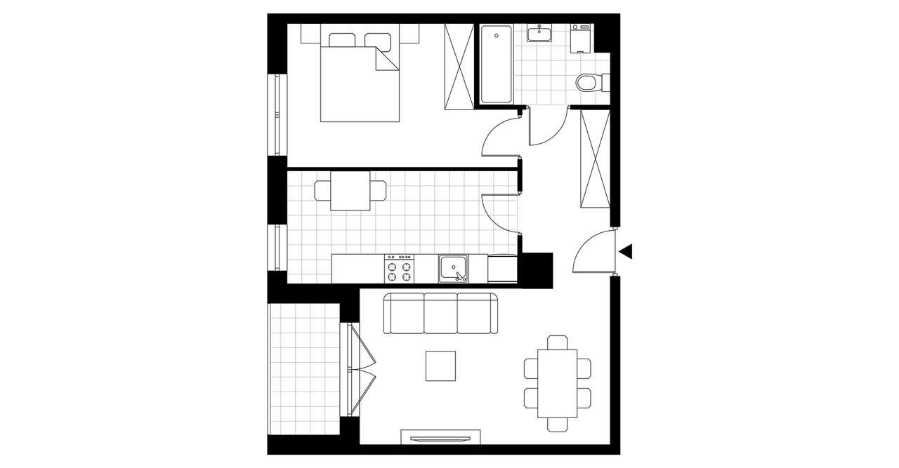 3-pokojowe mieszkanie 50m2 Bez Pośredników - Pełny obrazek: 3/6
