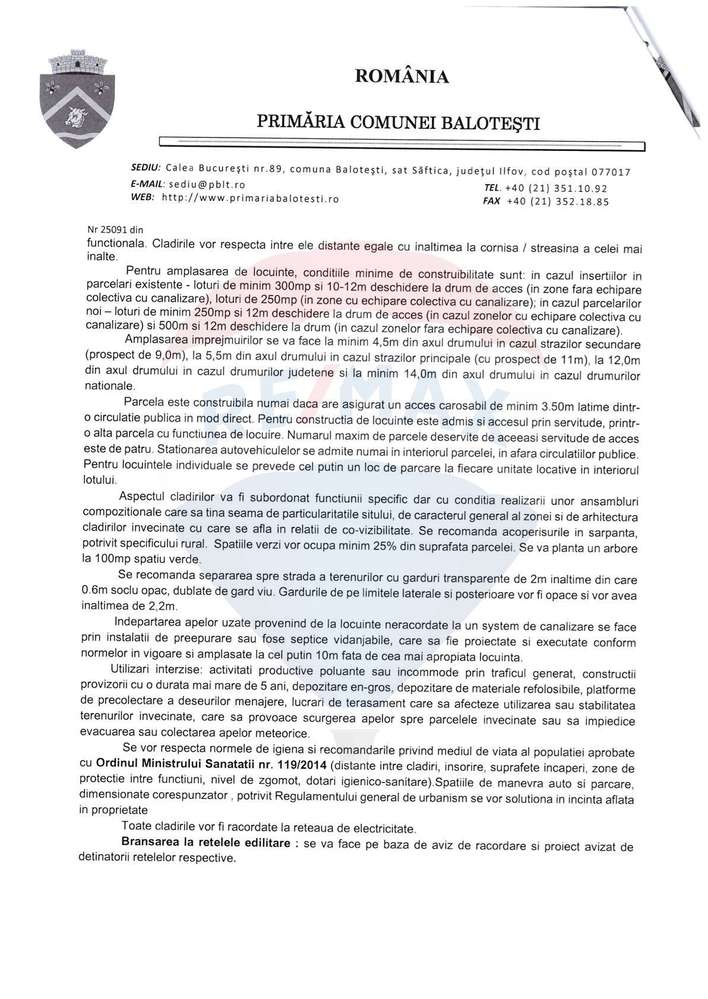 Teren Intravilan de vanzare 21000 mp Balotesti Soseaua Unirii - Imagine principală: 5/13