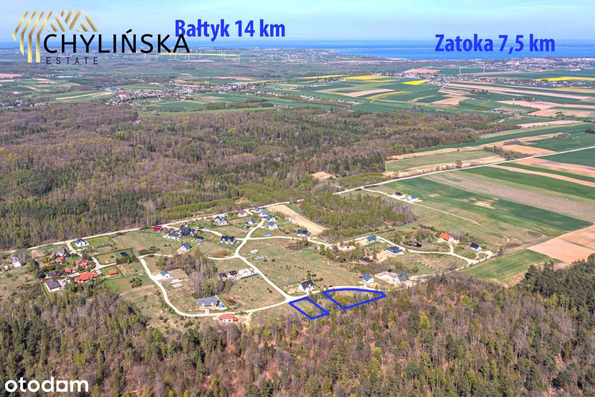 Słoneczna działka z linią lasu blisko Pucka - Pełny obrazek: 2/19