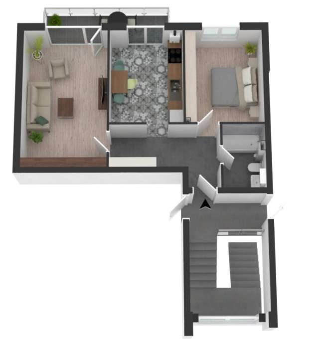 Oferta! Apart. finisat cu 2 cam. Apahida, 86000 Eur - Imagine principală: 4/4