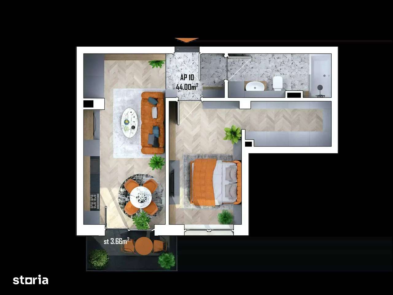 Apartament 2 camere - Imagine principală: 4/14