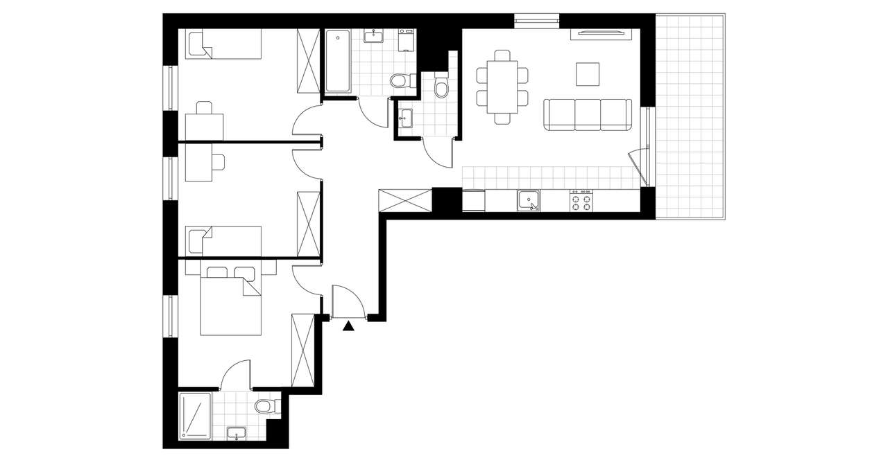 4-pokojowe mieszkanie 78m2 + balkon Bezpośrednio - Pełny obrazek: 4/9