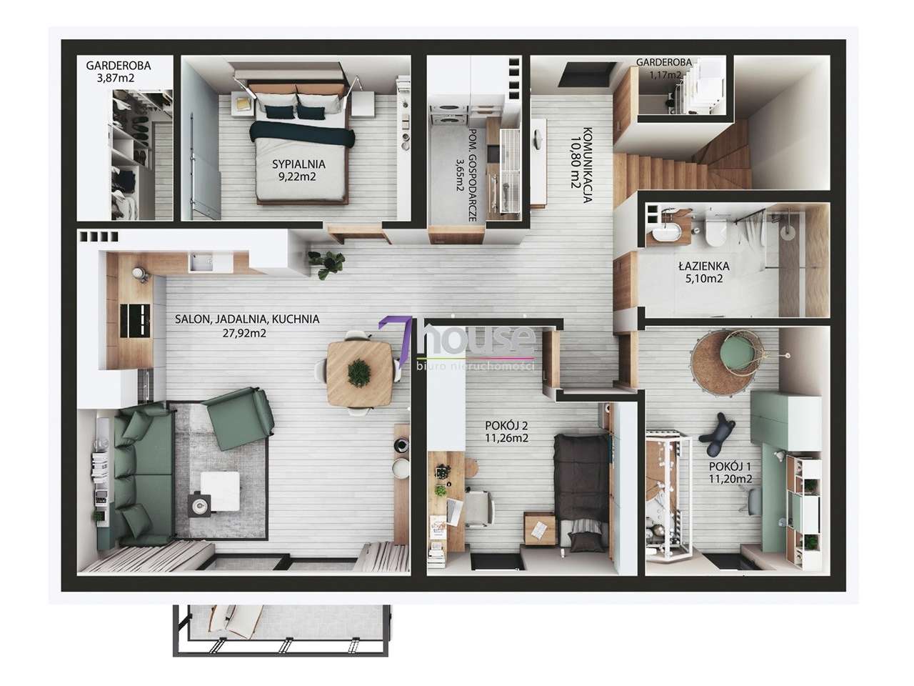 Mieszkanie na parterze z ogródkiem !-7